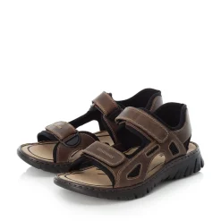 Outlet Rieker Meskie Sandaly Trekkingowe W Kolorze Ciemnobrazowym
