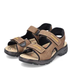 Best Rieker Meskie Sandaly Trekkingowe W Kolorze Kawowo-Brazowym