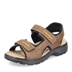 Best Rieker Meskie Sandaly Trekkingowe W Kolorze Kawowo-Brazowym