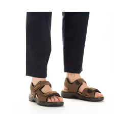 Best Rieker Meskie Sandaly Trekkingowe W Kolorze Kawowo-Brazowym