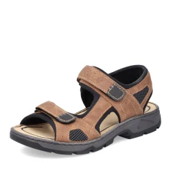 New Rieker Meskie Sandaly Trekkingowe W Kolorze Orzechowo-Brazowym