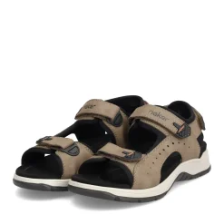 Clearance Rieker Meskie Sandaly Trekkingowe W Kolorze Jasnobrazowym