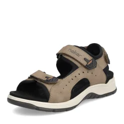 Clearance Rieker Meskie Sandaly Trekkingowe W Kolorze Jasnobrazowym
