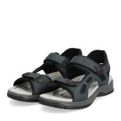 Clearance Rieker Meskie Sandaly Trekkingowe W Kolorze Lupkowoniebieskim