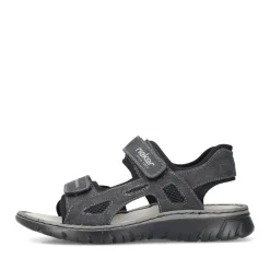 Fashion Rieker Meskie Sandaly Trekkingowe W Kolorze Kamiennej Szarosci