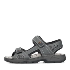 New Rieker Meskie Sandaly Trekkingowe W Kolorze Ciemnoszarym