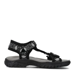 Discount Rieker Meskie Sandaly Trekkingowe , Asfaltowo-Czarno-Szare