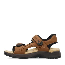 Clearance Rieker Meskie Sandaly Trekkingowe , Drewno, Braz