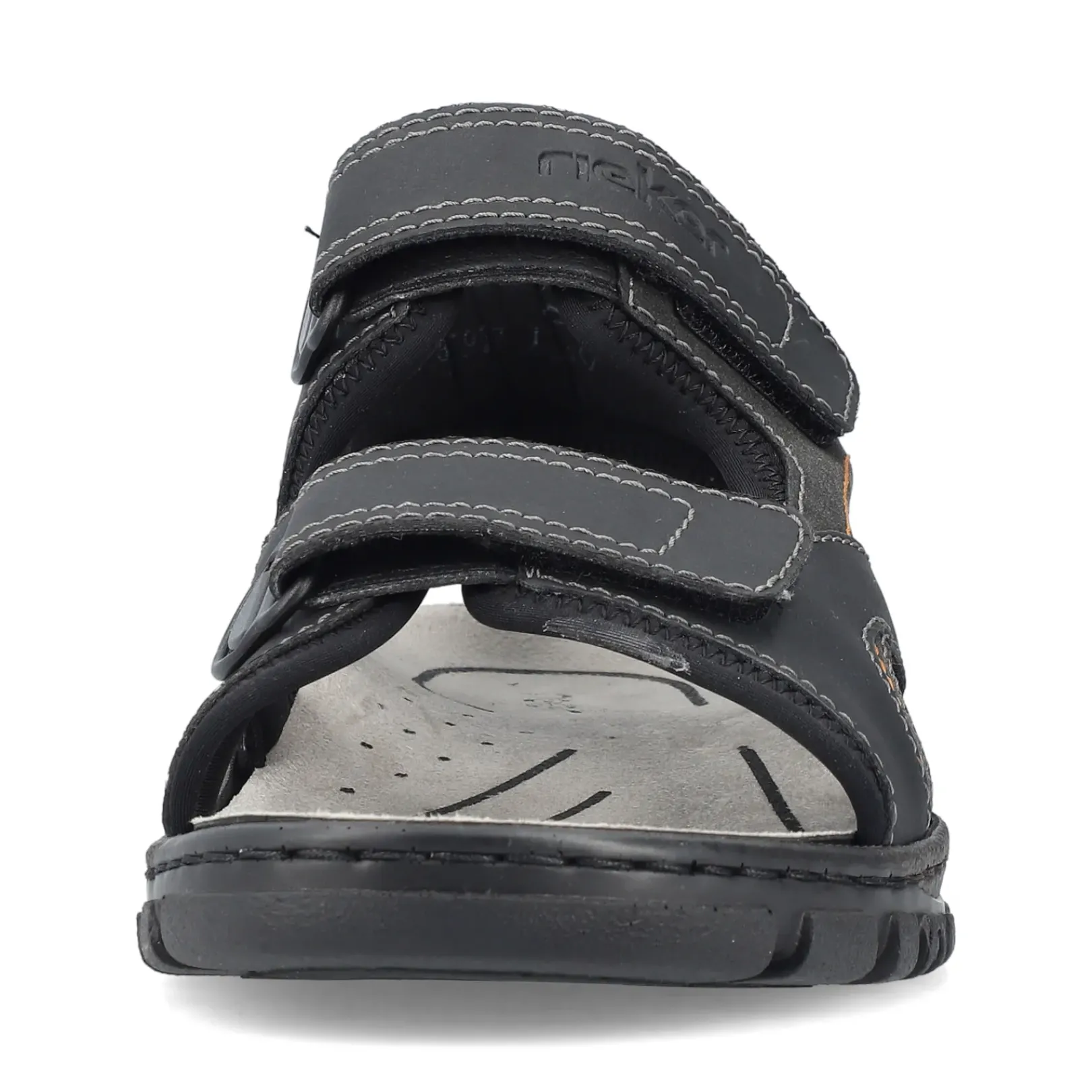 Fashion Rieker Meskie Sandaly Trekkingowe W Kolorze Ciemnej Czerni