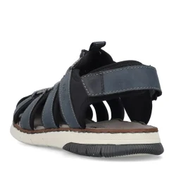 Discount Rieker Meskie Sandaly Trekkingowe W Kolorze Stalowoniebieskim