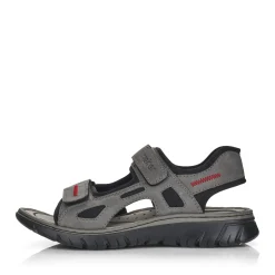 New Rieker Meskie Sandaly Trekkingowe W Kolorze Rockowoszarym