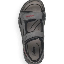New Rieker Meskie Sandaly Trekkingowe W Kolorze Rockowoszarym