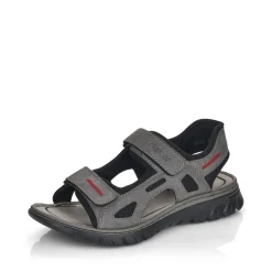 New Rieker Meskie Sandaly Trekkingowe W Kolorze Rockowoszarym