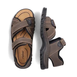 Discount Rieker Meskie Sandaly Trekkingowe W Kolorze Espresso W Kolorze Brazu