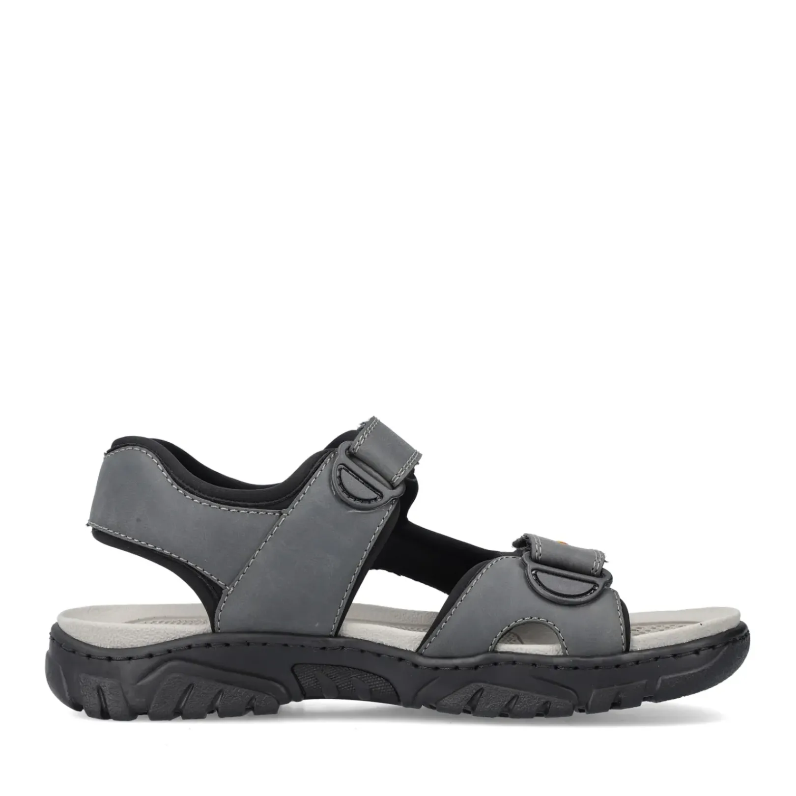 Fashion Rieker Meskie Sandaly Trekkingowe W Kolorze Stalowoszarym