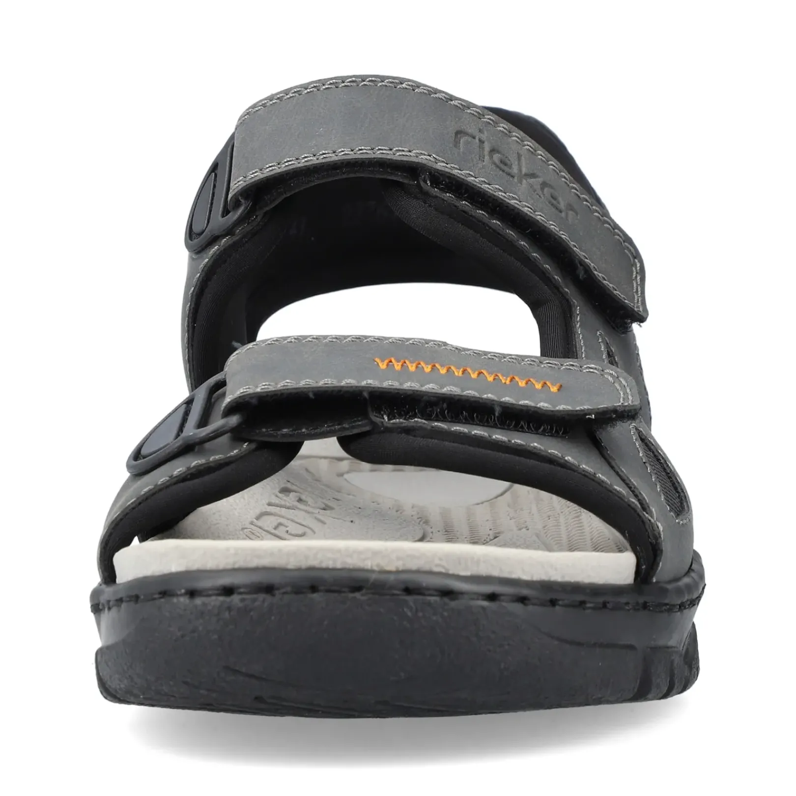 Fashion Rieker Meskie Sandaly Trekkingowe W Kolorze Stalowoszarym