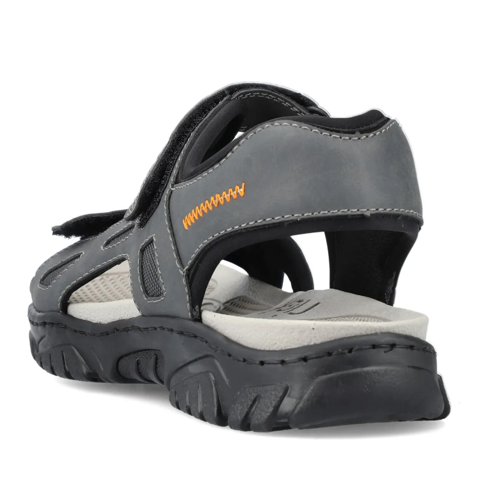 Fashion Rieker Meskie Sandaly Trekkingowe W Kolorze Stalowoszarym