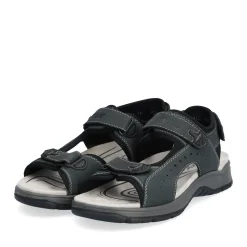 Clearance Rieker Meskie Sandaly Trekkingowe W Kolorze Niebiesko-Szarym