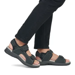 Clearance Rieker Meskie Sandaly Trekkingowe W Kolorze Niebiesko-Szarym