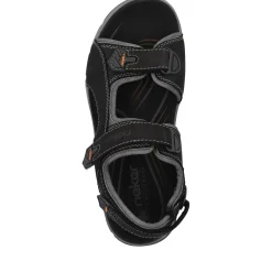 Discount Rieker Meskie Sandaly Trekkingowe , Nocna, Czarna