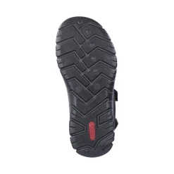 Best Rieker Meskie Sandaly Trekkingowe W Kolorze Kruczoczarnym