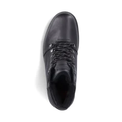New Rieker Meskie Sznurowane Buty W Kolorze Czarnym, Blyszczacym