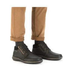 Online Rieker Meskie Sznurowane Buty W Kolorze Asfaltowo-Czarnym