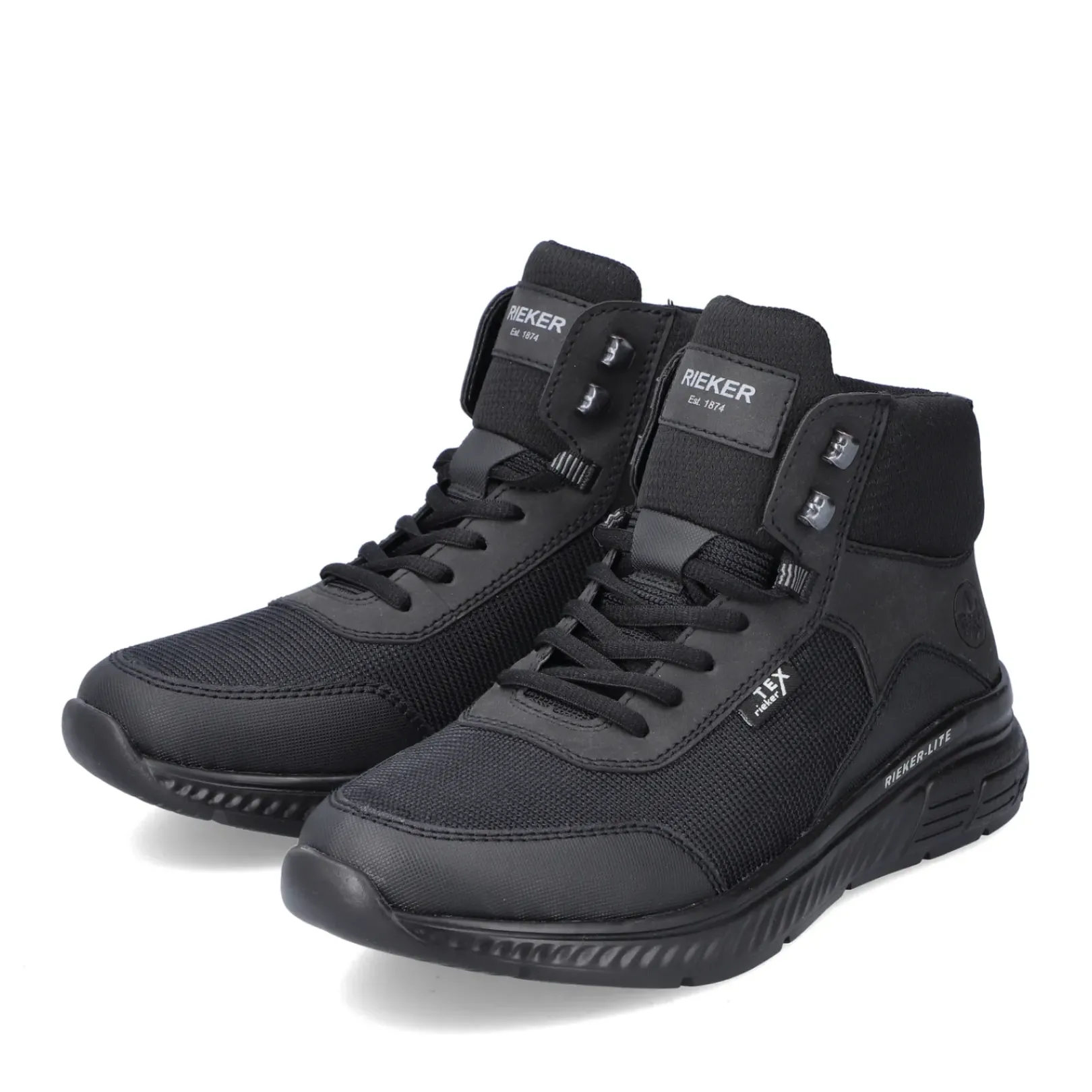 Discount Rieker Meskie Sznurowane Buty W Kolorze Asfaltowo-Czarnym