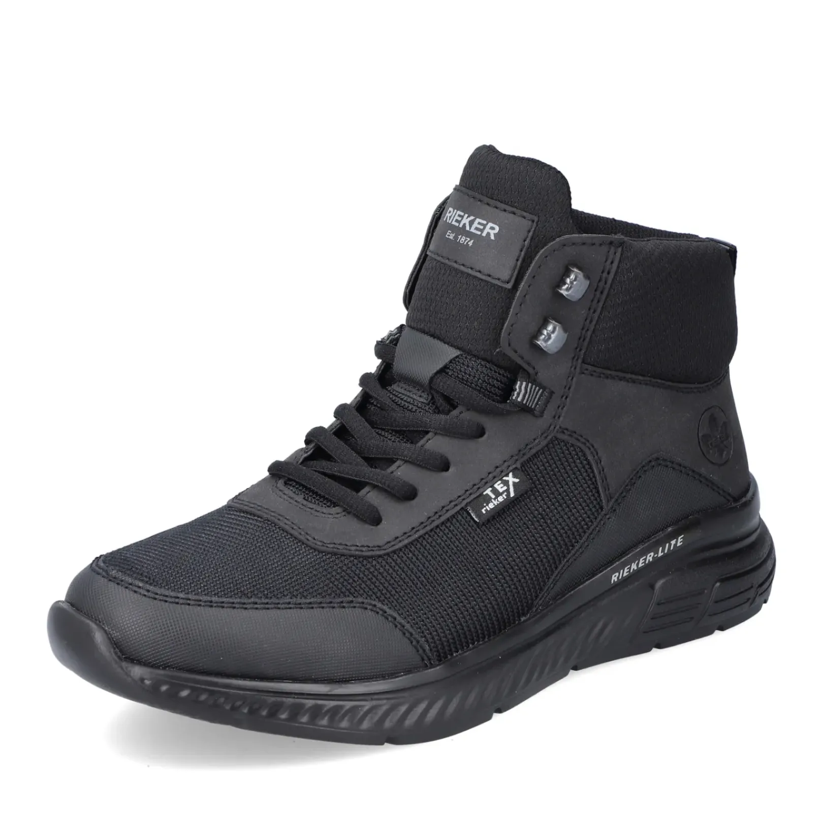 Discount Rieker Meskie Sznurowane Buty W Kolorze Asfaltowo-Czarnym