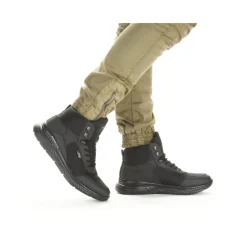 Discount Rieker Meskie Sznurowane Buty W Kolorze Asfaltowo-Czarnym