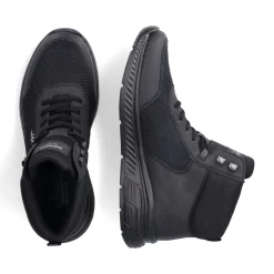 Discount Rieker Meskie Sznurowane Buty W Kolorze Asfaltowo-Czarnym