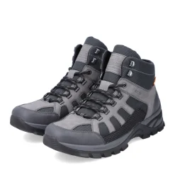 Sale Rieker Meskie Sznurowane Buty W Kolorze Platynowo-Szarym
