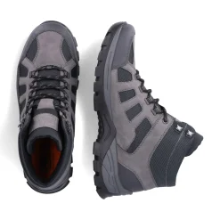 Sale Rieker Meskie Sznurowane Buty W Kolorze Platynowo-Szarym