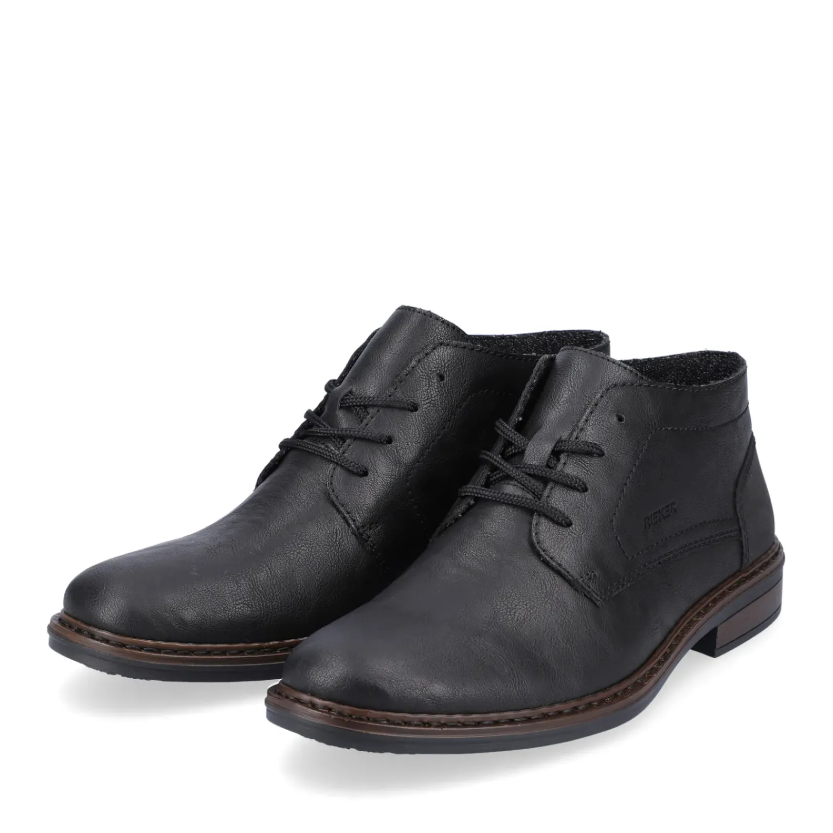 Online Rieker Meskie Sznurowane Buty W Kolorze Kruczoczarnym