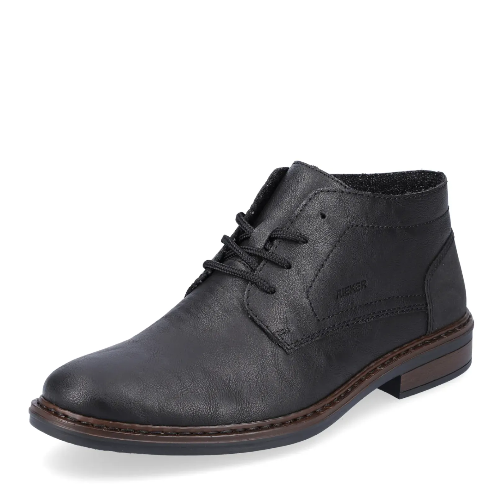 Online Rieker Meskie Sznurowane Buty W Kolorze Kruczoczarnym