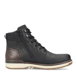 Clearance Rieker Meskie Sznurowane Buty , Nocna, Czarna