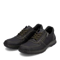 Outlet Rieker Meskie Sznurowane Buty W Kolorze Asfaltowo-Czarnym