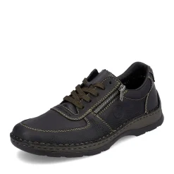 Outlet Rieker Meskie Sznurowane Buty W Kolorze Asfaltowo-Czarnym
