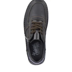 Outlet Rieker Meskie Sznurowane Buty W Kolorze Asfaltowo-Czarnym