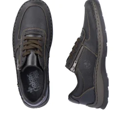 Outlet Rieker Meskie Sznurowane Buty W Kolorze Asfaltowo-Czarnym