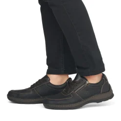 Outlet Rieker Meskie Sznurowane Buty W Kolorze Asfaltowo-Czarnym