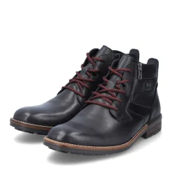 Hot Rieker Meskie Sznurowane Buty W Kolorze Czarnym, Blyszczacym