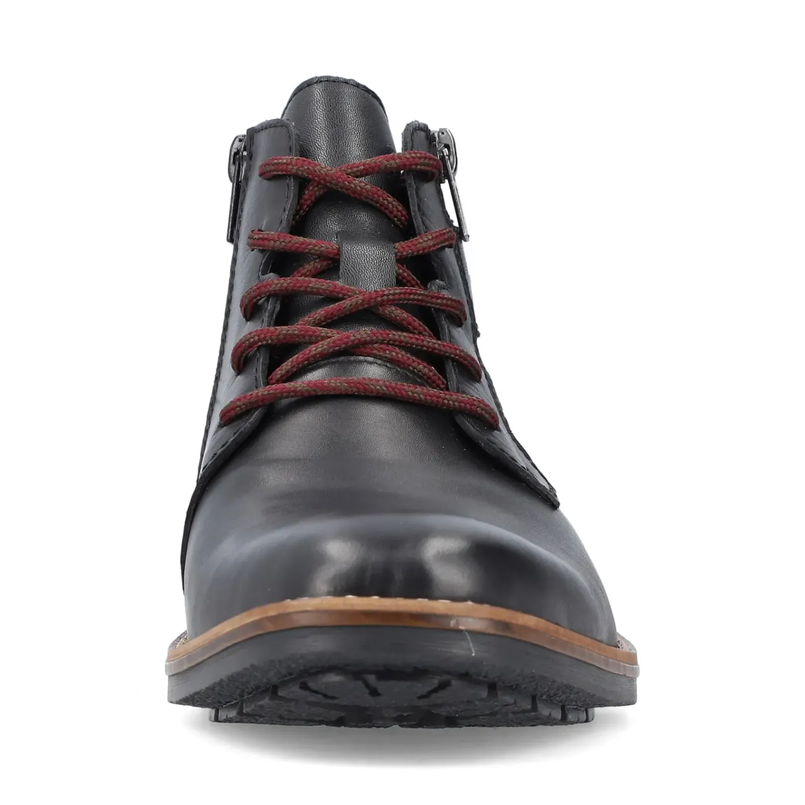 Hot Rieker Meskie Sznurowane Buty W Kolorze Czarnym, Blyszczacym