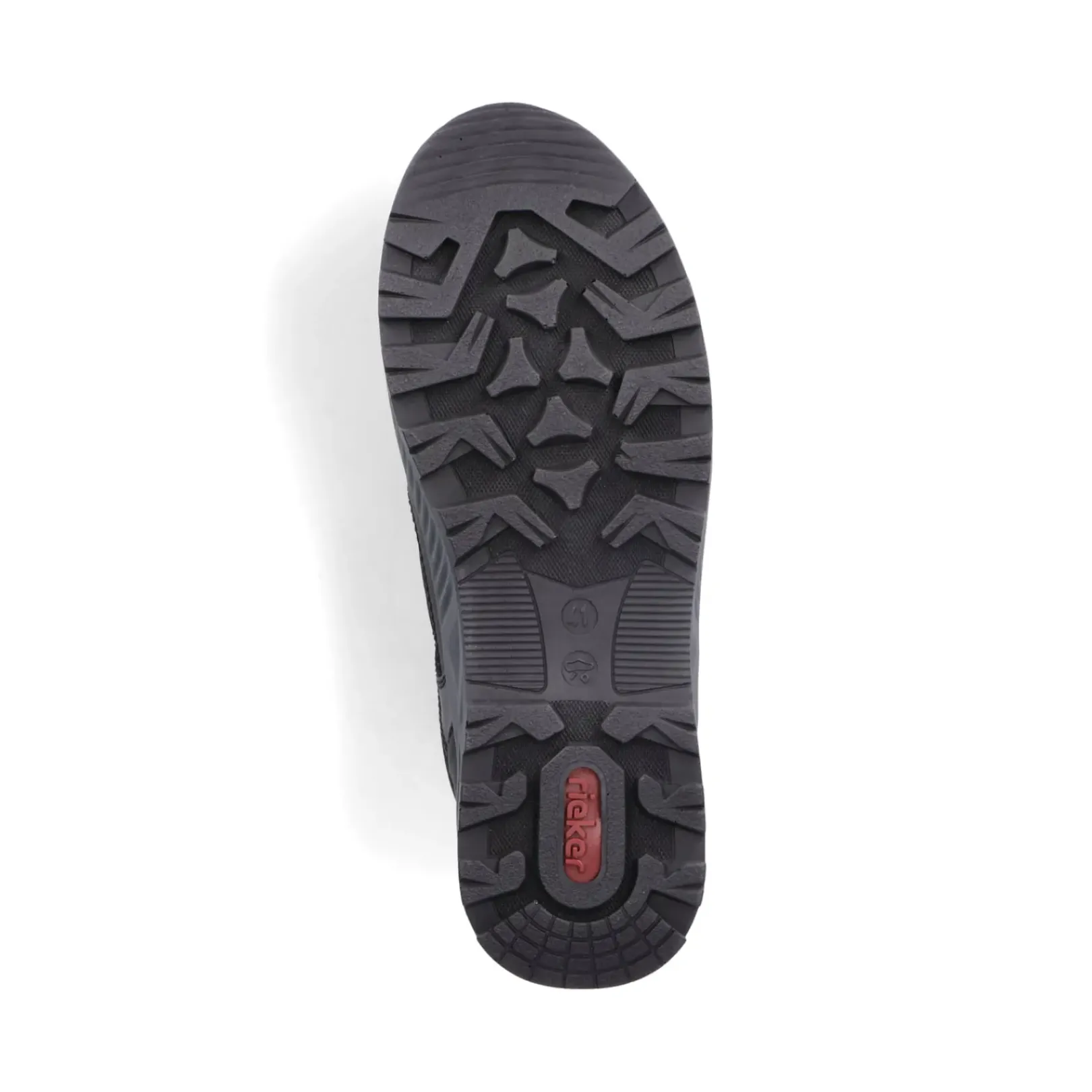 New Rieker Meskie Sznurowane Buty W Kolorze Kruczoczarnym