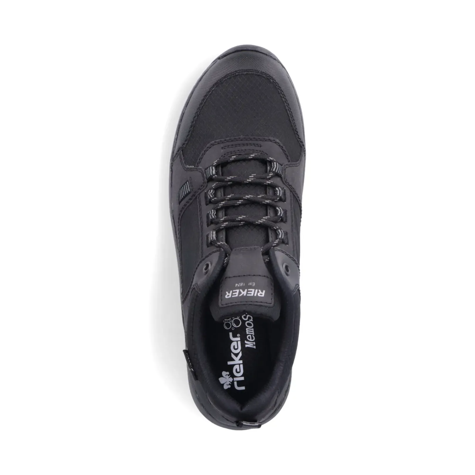 New Rieker Meskie Sznurowane Buty W Kolorze Kruczoczarnym