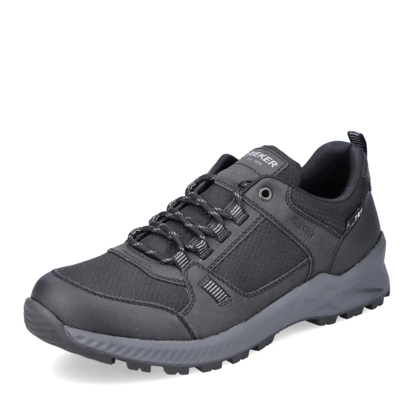 New Rieker Meskie Sznurowane Buty W Kolorze Kruczoczarnym
