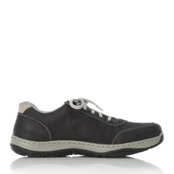 Best Rieker Meskie Sznurowane Buty Stalowo-Szaro-Biale