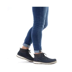 Discount Rieker Meskie Sznurowane Buty W Kolorze Blekitu Pacyfiku