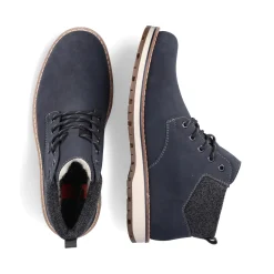 Discount Rieker Meskie Sznurowane Buty W Kolorze Blekitu Pacyfiku