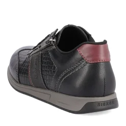 Fashion Rieker Meskie Sznurowane Buty W Kolorze Asfaltowo-Czarnym